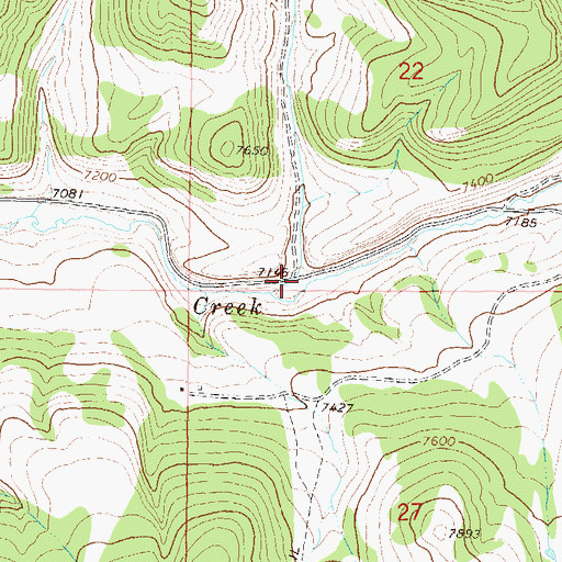 Topographic Map of Second Canyon, CO