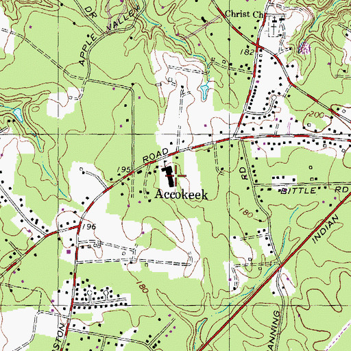 Topographic Map of Accokeek School (historical), MD