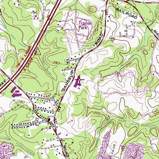 Topographic Map of Arrowhead Elementary School, MD