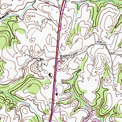 Topographic Map of Bethel United Methodist Church, MD