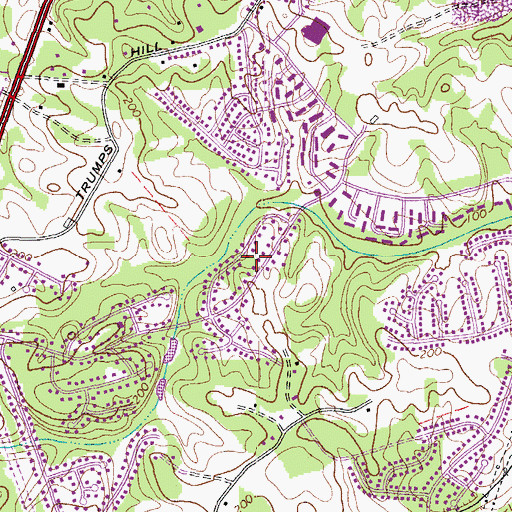 Topographic Map of Brandywine County, MD