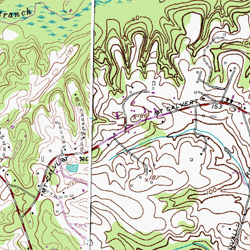 Topographic Map of Croom Vocational School, MD