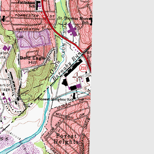 Topographic Map of Eastover Shopping Center, MD