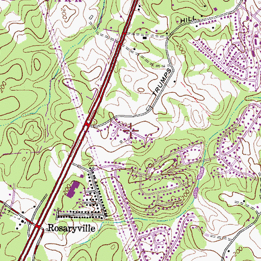 Topographic Map of Fairgreen, MD