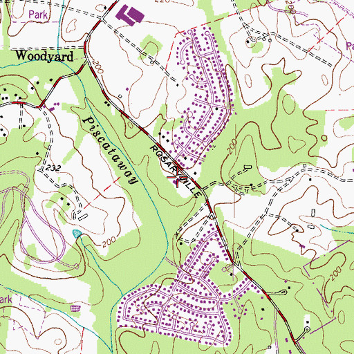 Topographic Map of Fellowship Baptist Church, MD