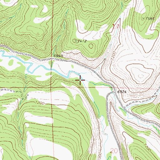 Topographic Map of Willow Creek, CO
