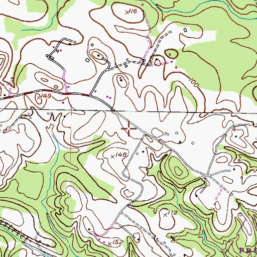 Topographic Map of Heritage Hills, MD