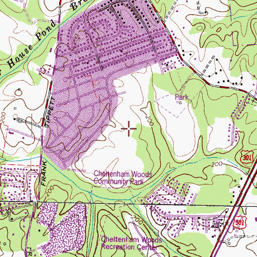 Topographic Map of Hollaway Estates, MD