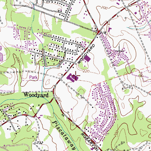 Topographic Map of James Madison Middle School, MD