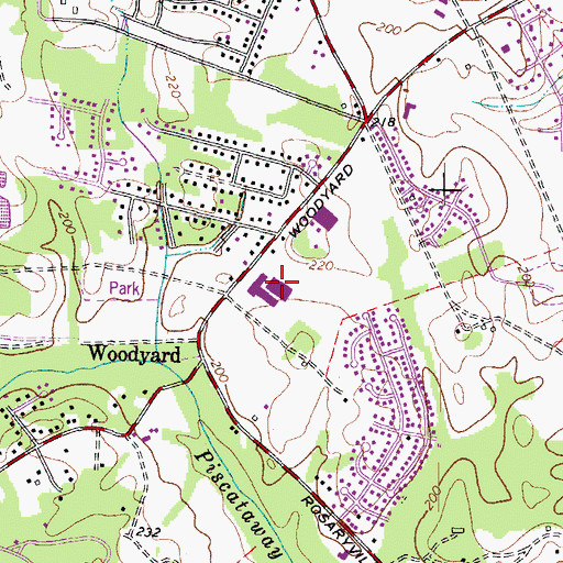 Topographic Map of James Madison Middle School, MD