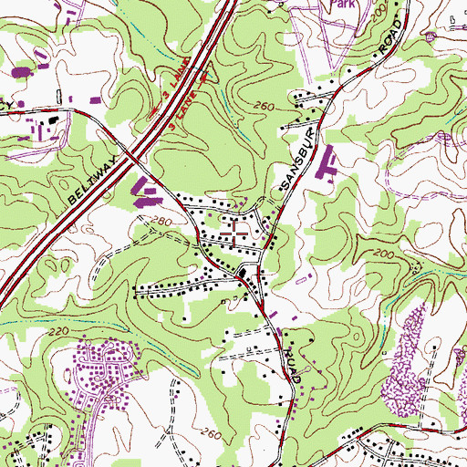 Topographic Map of Little Washington, MD