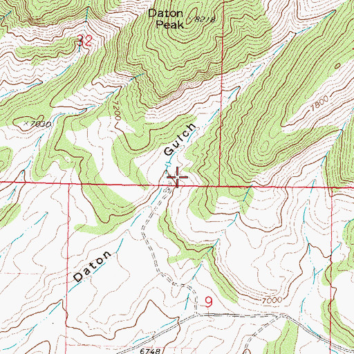 Topographic Map of Daton Peak, CO