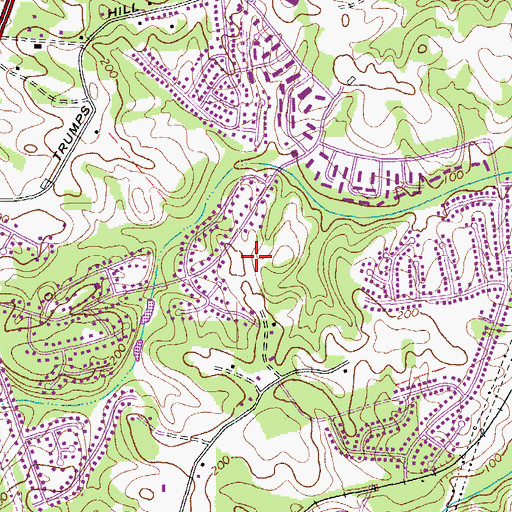 Topographic Map of Marlton Neighborhood Park, MD