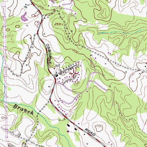 Topographic Map of Maryvale, MD