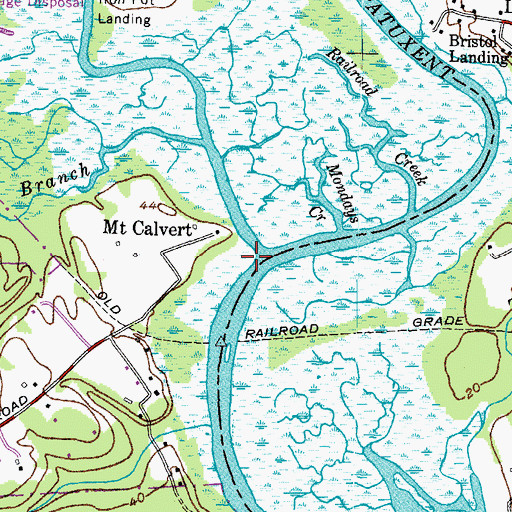 Topographic Map of Mount Calvert Point, MD