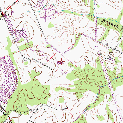 Topographic Map of Mellwood Hills Community Park, MD