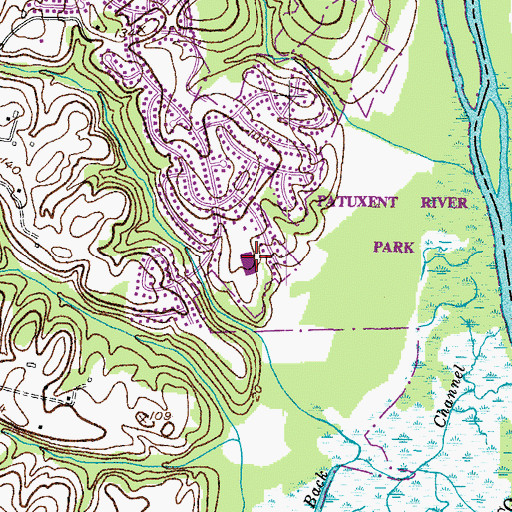 Topographic Map of Patuxent Elementary School, MD
