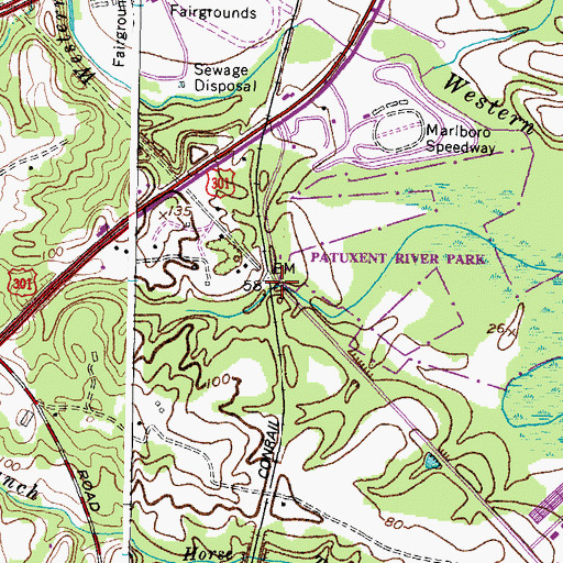 Topographic Map of Pennsylvania Junction, MD