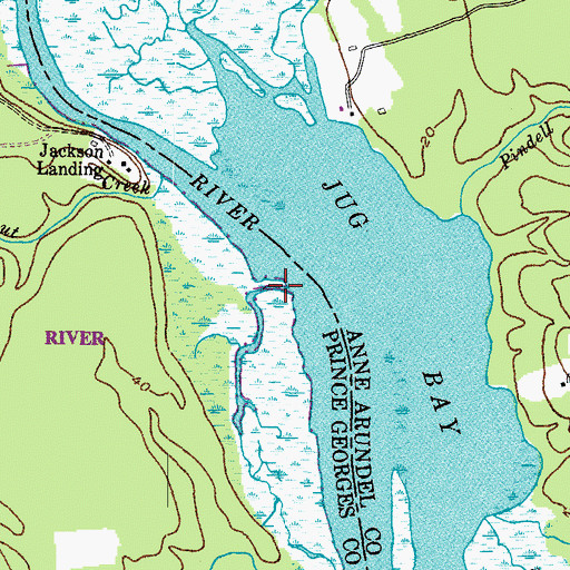 Topographic Map of Pigg Point (historical), MD