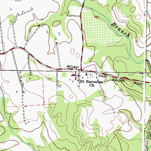 Topographic Map of Imagine Foundations at Leeland Charter School, MD