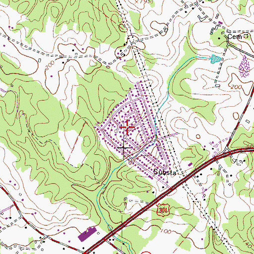 Topographic Map of Queensland, MD