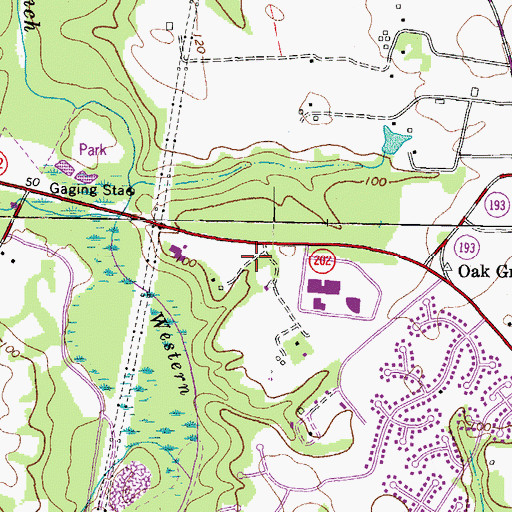 Topographic Map of Riverdale Baptist Church, MD