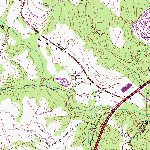 Topographic Map of Rolling Glen Farms, MD