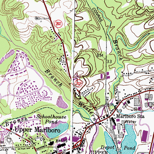 Topographic Map of Saint Marys of the Assumption School, MD