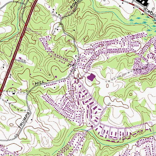 Topographic Map of Saint Pauls Moravian Church, MD