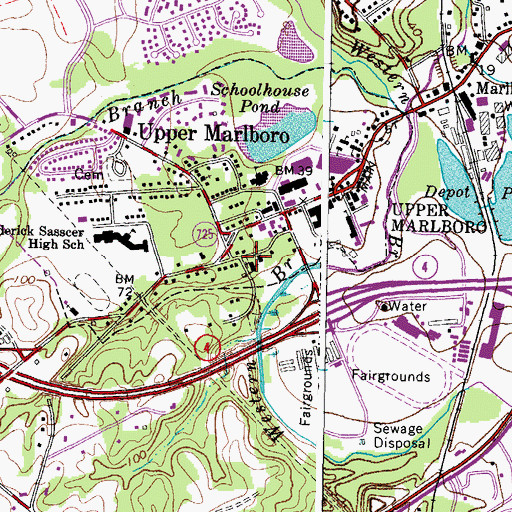 Topographic Map of Trinity Episcopal Church, MD