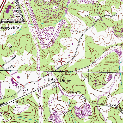 Topographic Map of Wallace Estates, MD