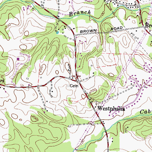 Topographic Map of Westphalia School (historical), MD