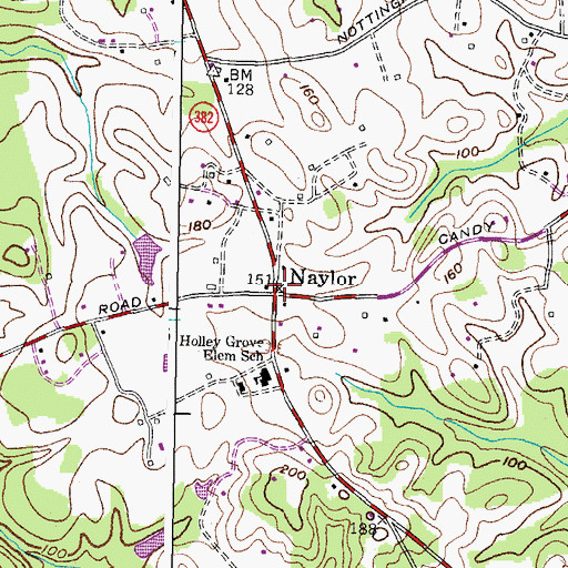Topographic Map of Brookfield United Methodist Church, MD