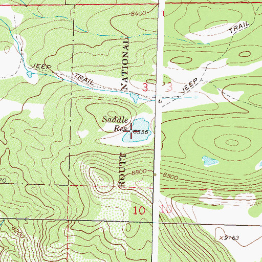 Topographic Map of Saddle Reservoir, CO