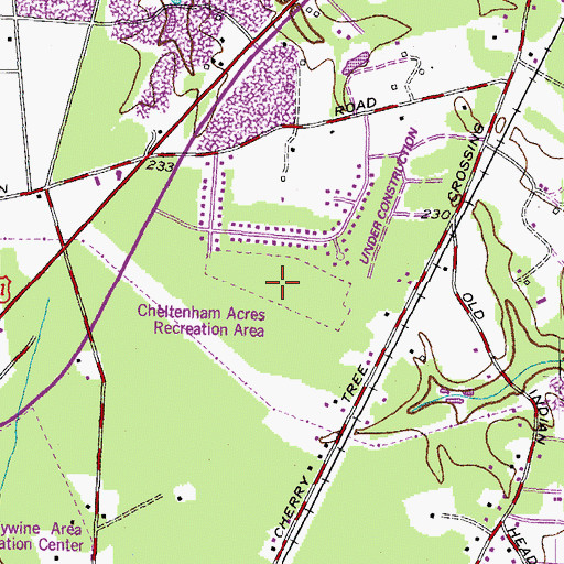 Topographic Map of Cheltenham Acres Recreation Area, MD