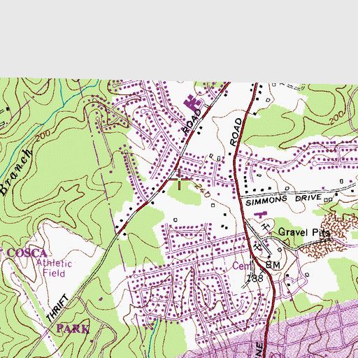 Topographic Map of Clinton Christian Church, MD