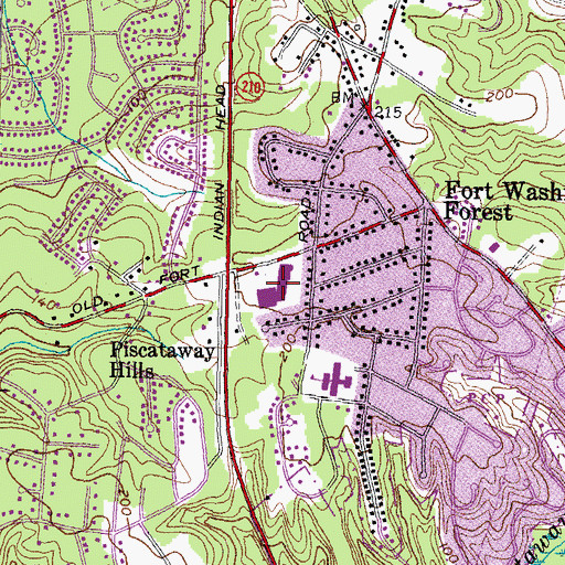 Topographic Map of Forest Plaza Shopping Center, MD
