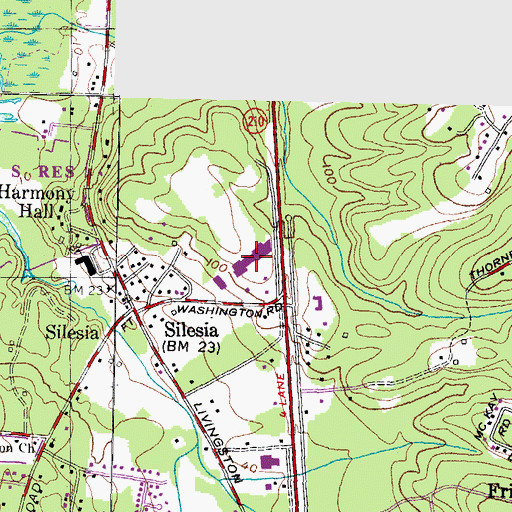 Topographic Map of Fort Washington Shopping Center, MD