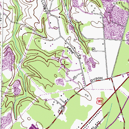 Topographic Map of Heatherwick, MD