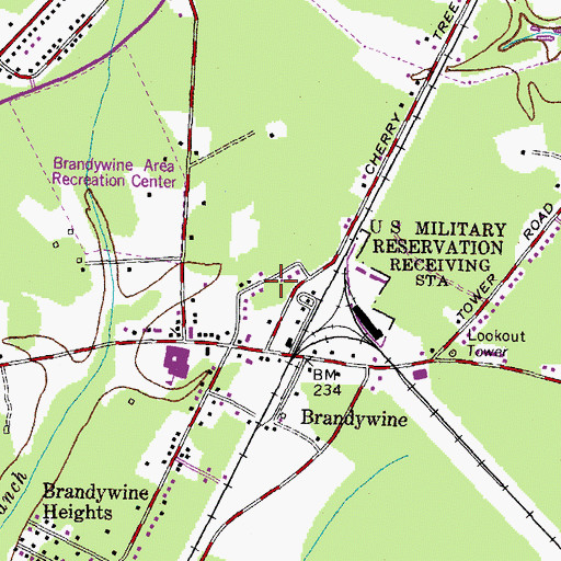 Topographic Map of Holt Manor, MD