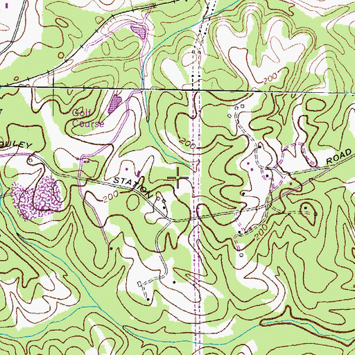 Topographic Map of Marlton South, MD