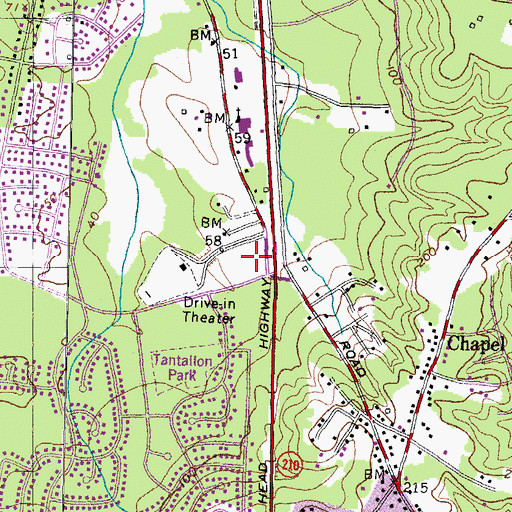 Topographic Map of Olde Forte Village Shopping Center, MD