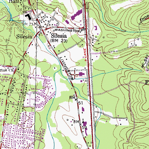 Topographic Map of Potomac Shopping Center, MD