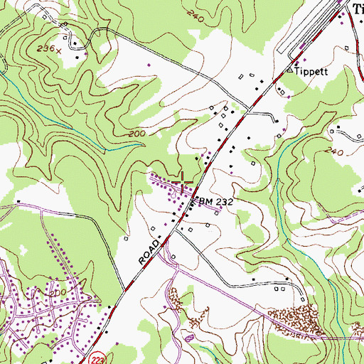 Topographic Map of Rolee Estates, MD