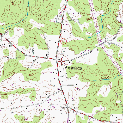 Topographic Map of Saint Marys Episcopal Church, MD