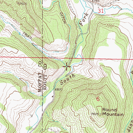 Topographic Map of Cedar Creek, CO