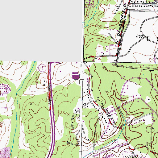 Topographic Map of MedStar Southern Maryland Hospital Center, MD