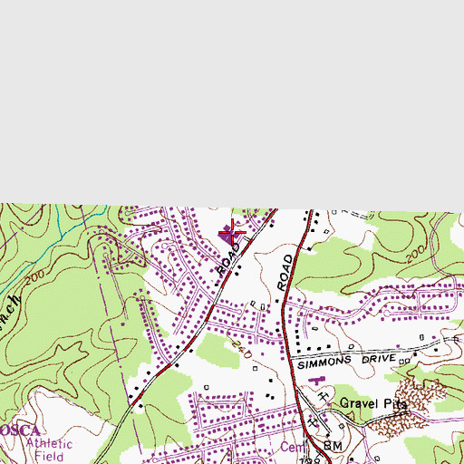 Topographic Map of Waldon Woods Elementary School, MD