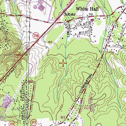 Topographic Map of White Hall Forest, MD