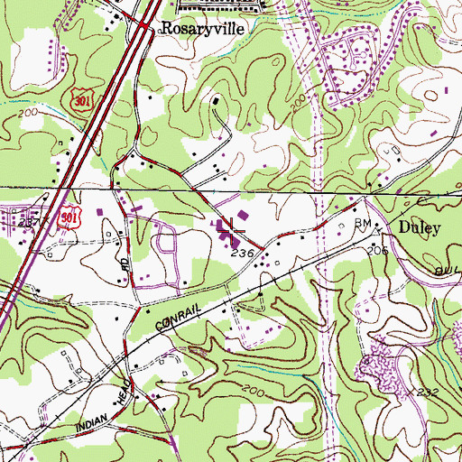 Topographic Map of Mattaponi Elementary School, MD
